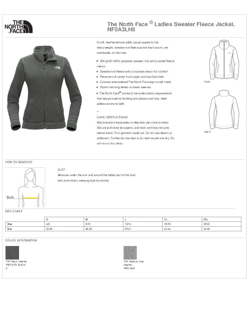 # NF0A3LH8 The North Face Ladies Sweater Fleece Jacket