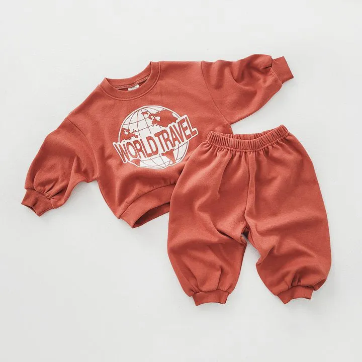 2 Pieces Set Baby Kid Girls Boys Letters Tops And Solid Color Pants Wholesale 231130202