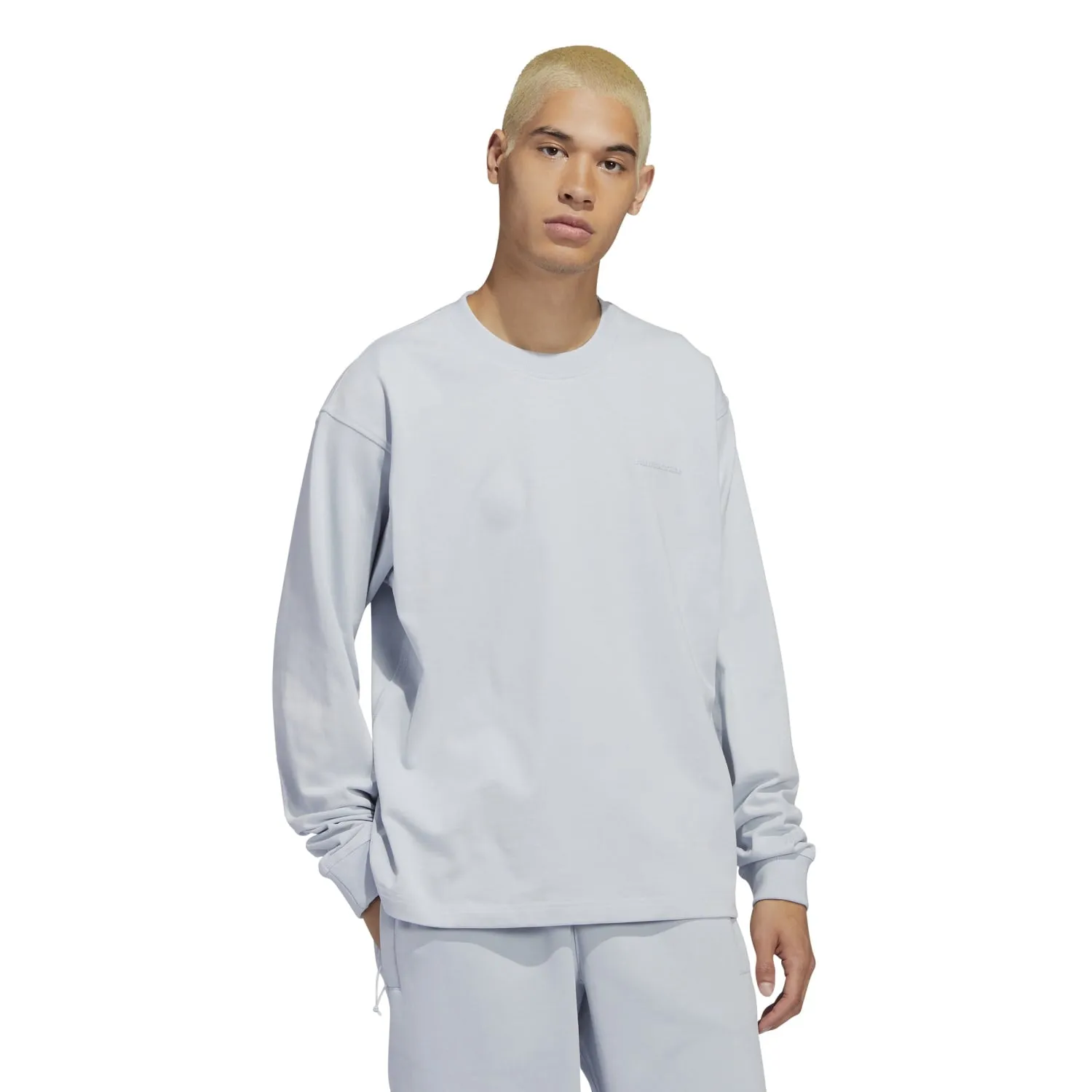 Adidas Originals Unisex PW Pharrell Williams Humanrace Basics Long Sleeve Tee Halo Blue HN3434