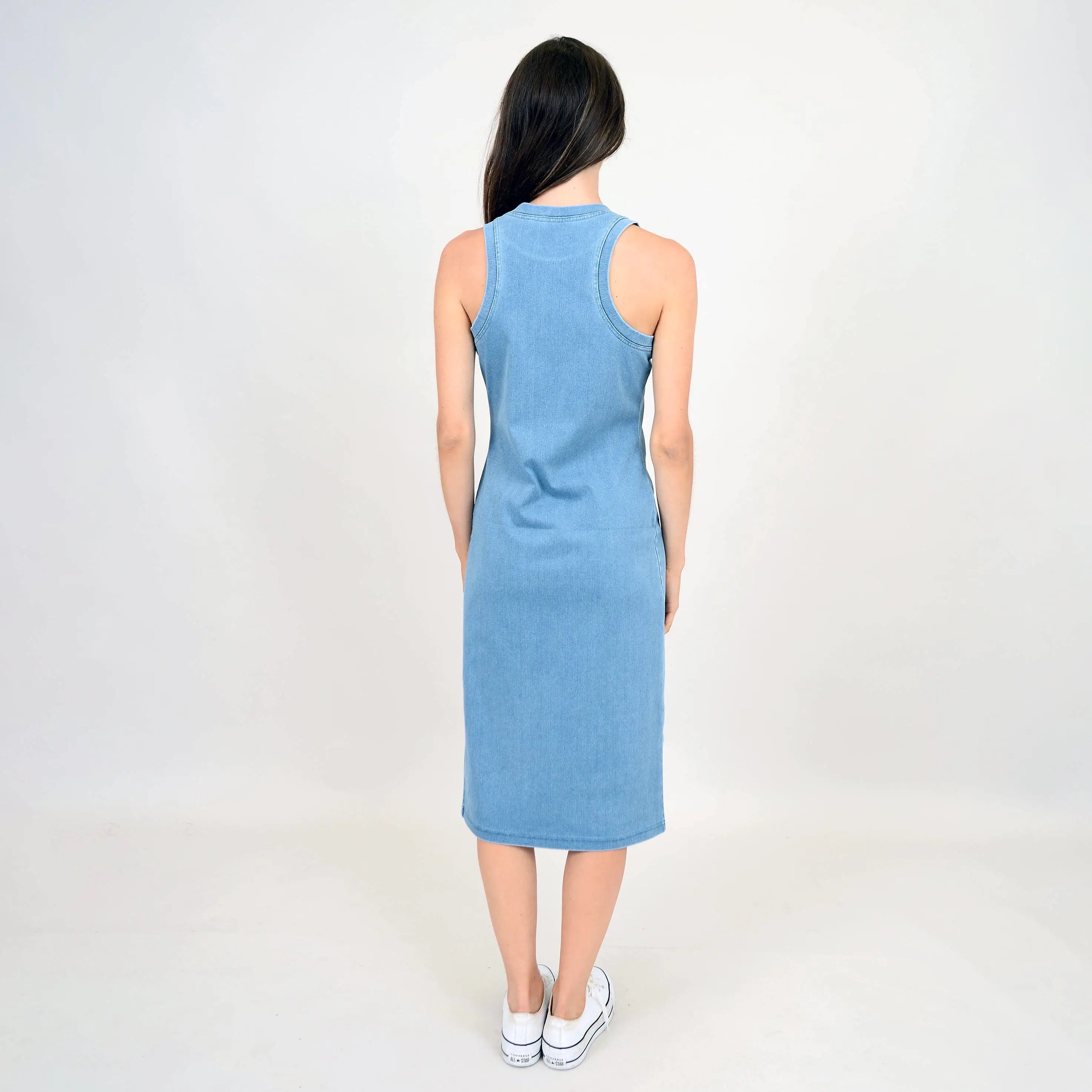 Adina Denim Compression Tank Dress