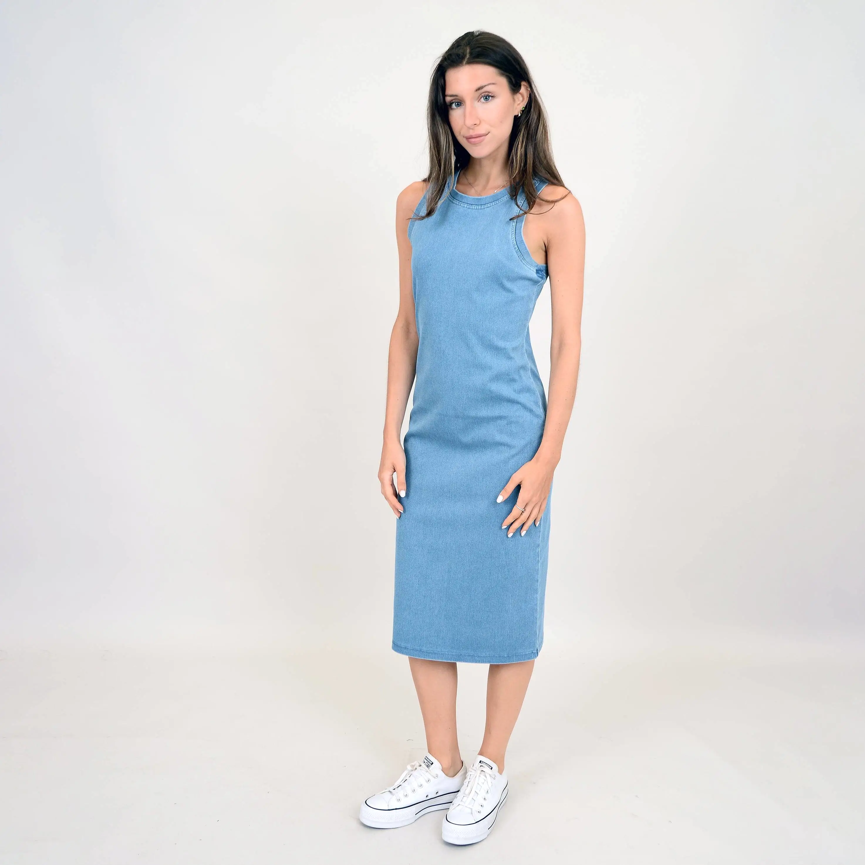 Adina Denim Compression Tank Dress