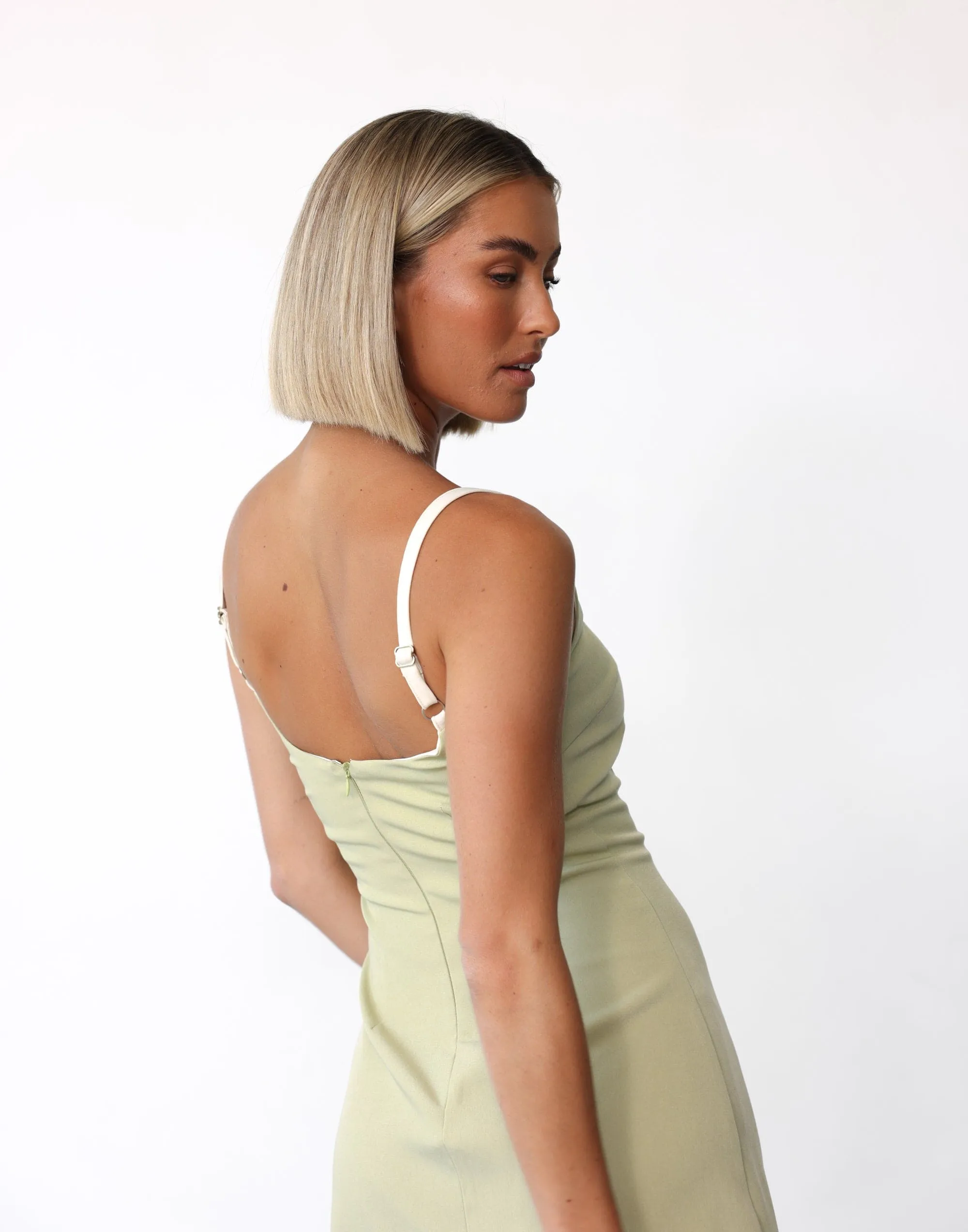 Alistair Mini Dress (Pistachio)