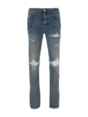 Amiri Distressed Mid-Rise Jeans