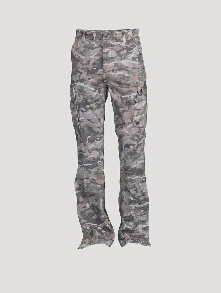 AMIRI M65 M65 Camo Cargo Kick Flare Jeans