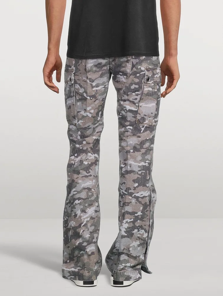 AMIRI M65 M65 Camo Cargo Kick Flare Jeans