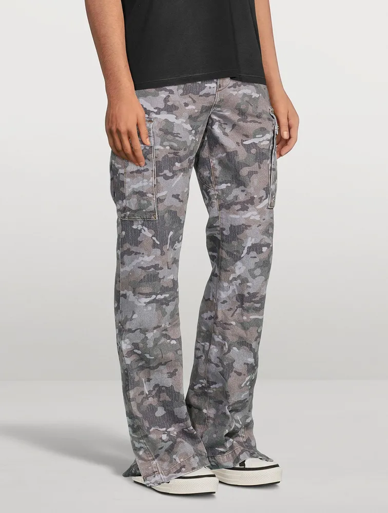 AMIRI M65 M65 Camo Cargo Kick Flare Jeans