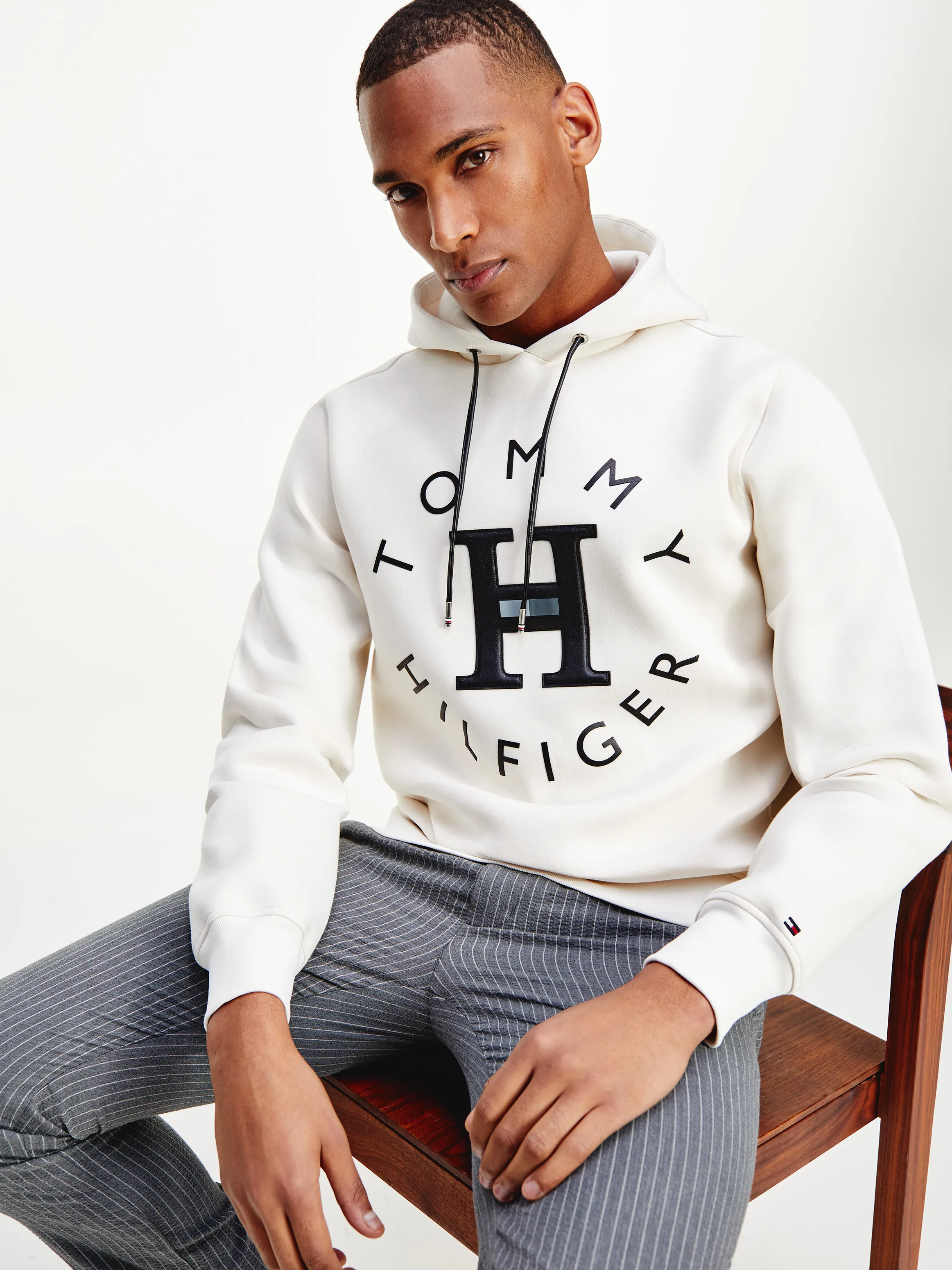 Applique Logo Cotton Hoodie |  Hoodies |  Tommy Hilfiger