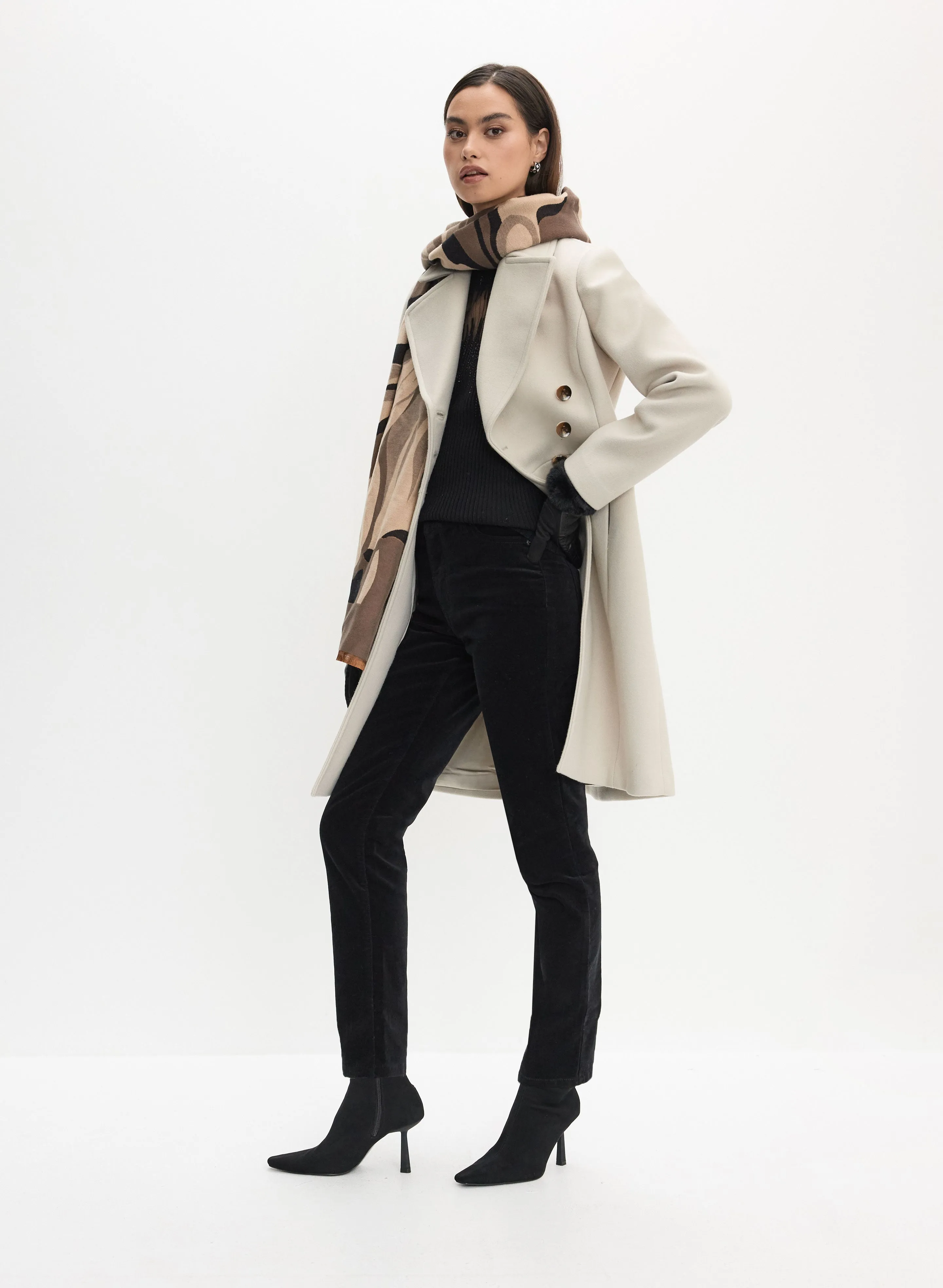 Asymmetrical Side Button-Up Coats