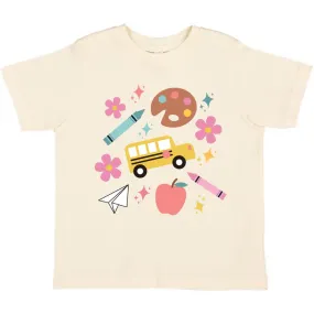 Back To School Doodle  S/S  T-Shirt / Natural