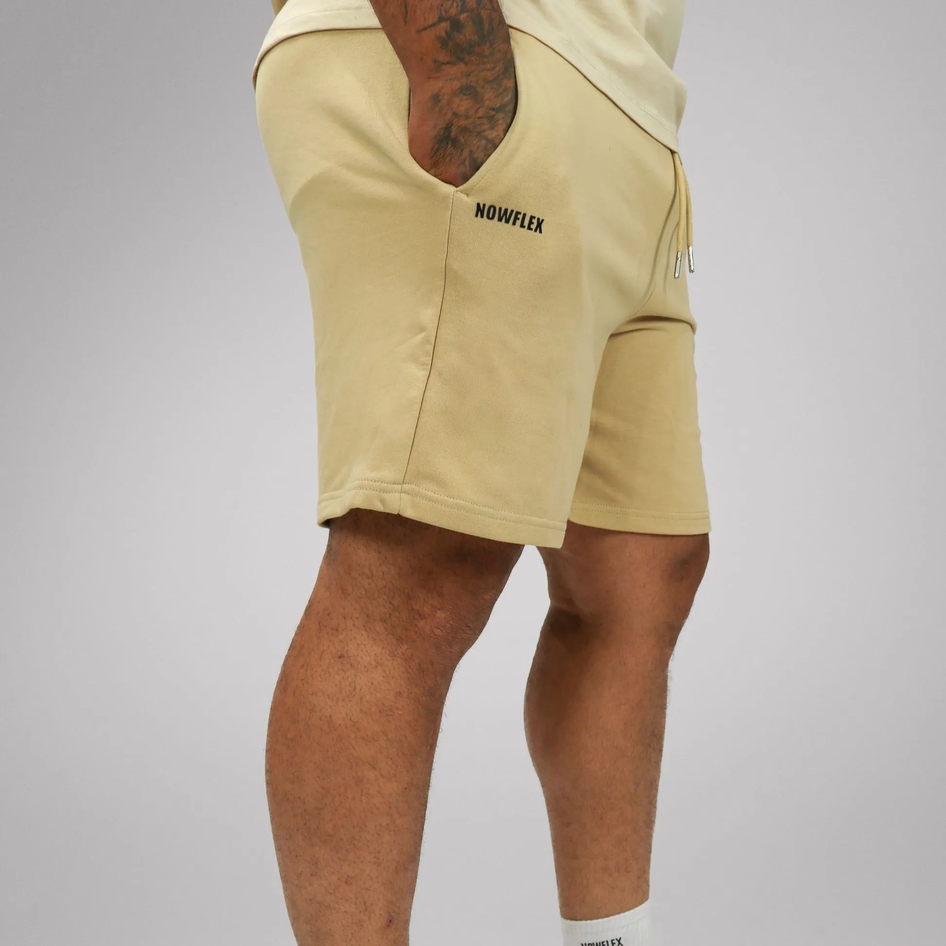 Basics Unisex Long Shorts - Beige