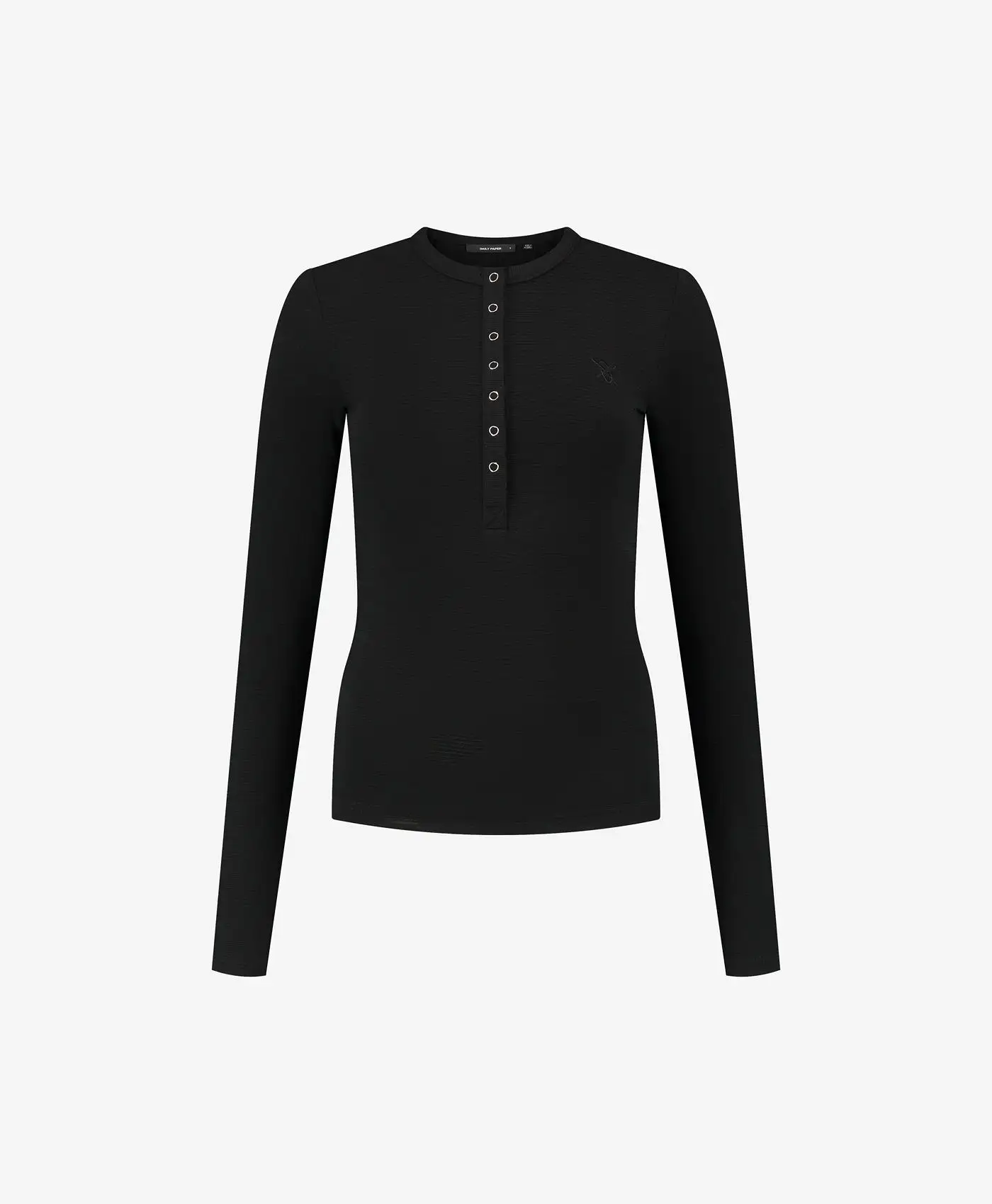 Black Denise Button Longsleeve