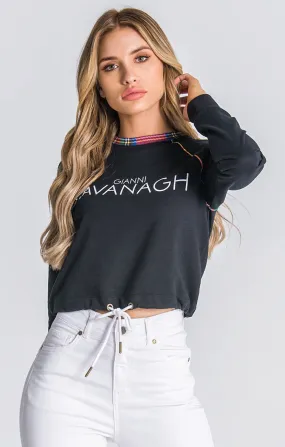 Black Scottish Cropped Sweater