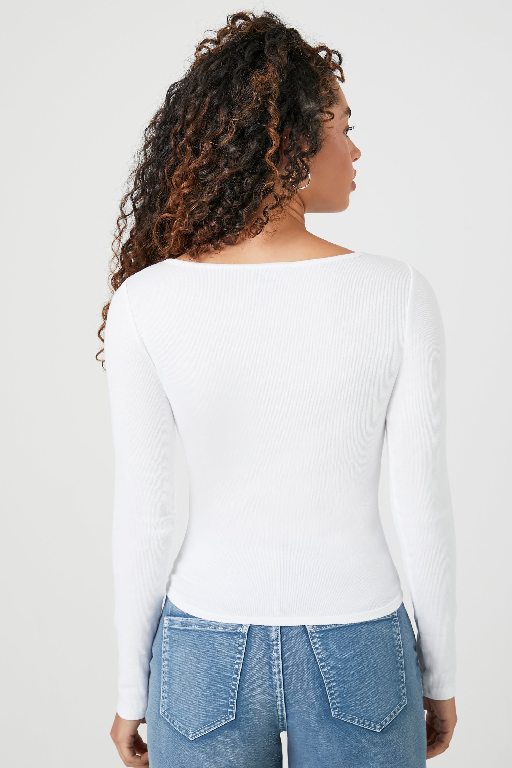 Boat Neck Long-Sleeve Top