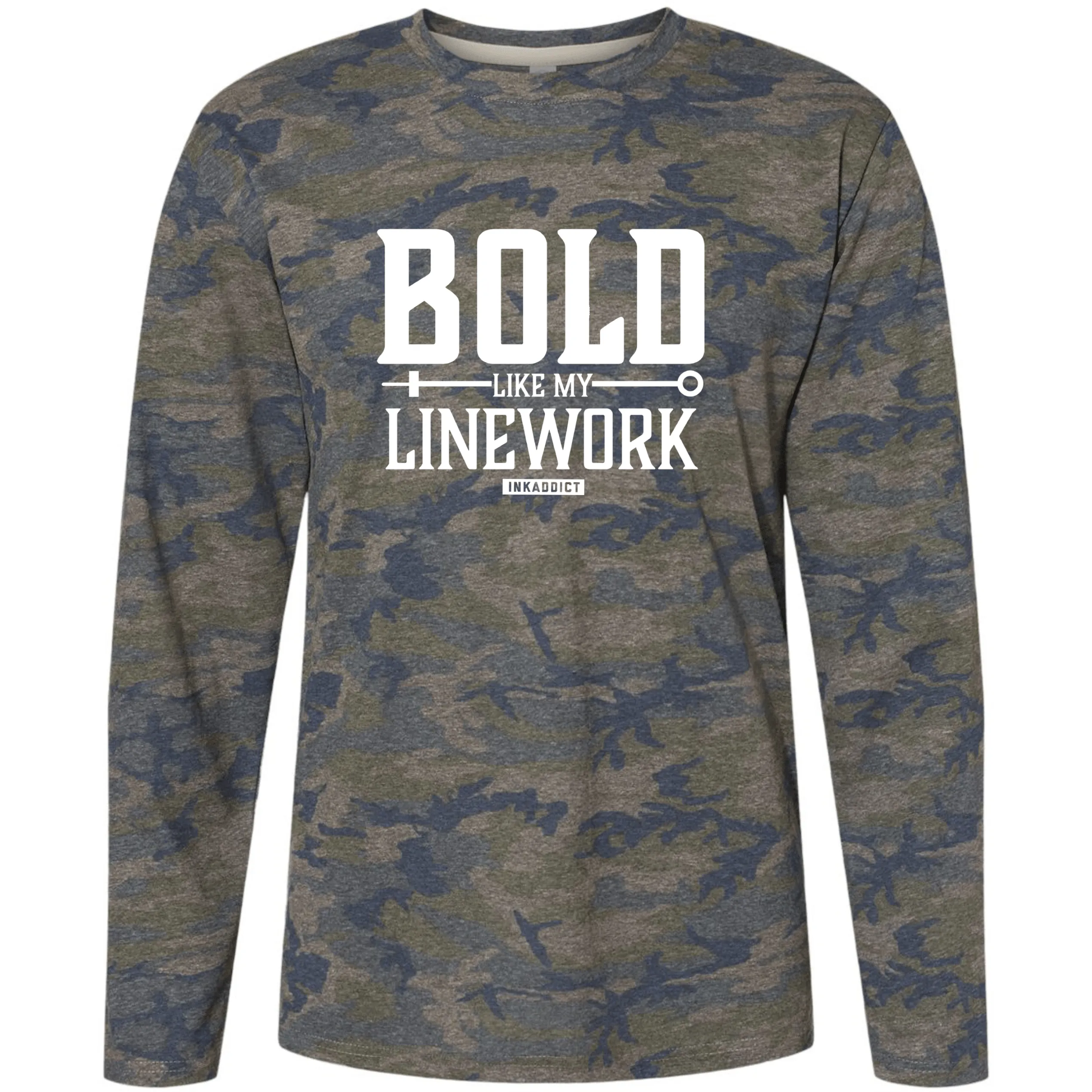 Bold Like My Line Work Unisex Camo Long Sleeve Tee