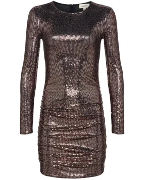 Bronze Long Sleeve Sunny Mini Dress