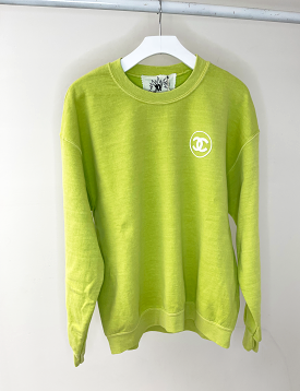 CC Logo Unisex Vintage Sweatshirt, Citron