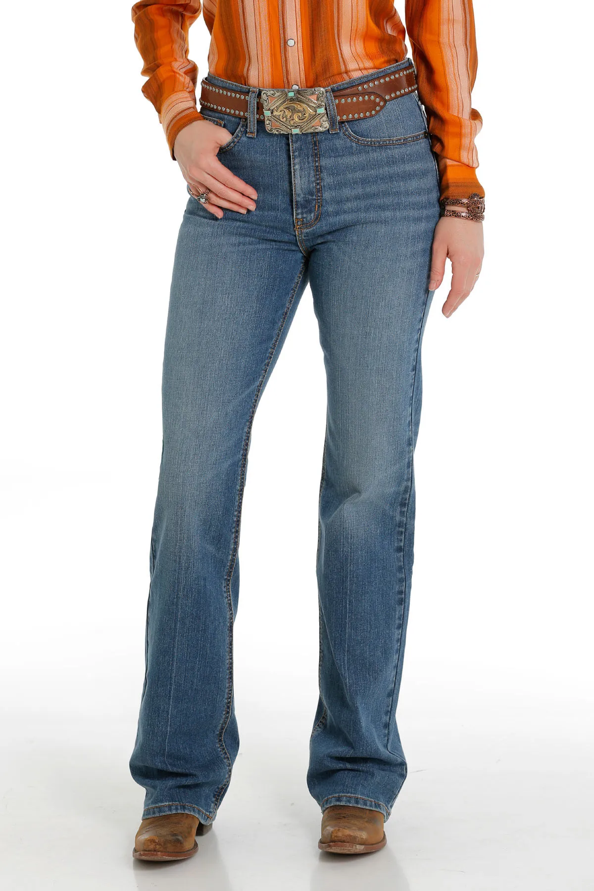 Cinch Womens Skylar Medium Stone Jeans