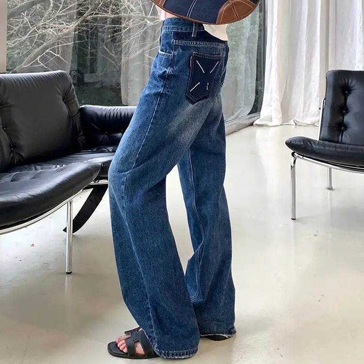 Dark Blue Denim Jeans