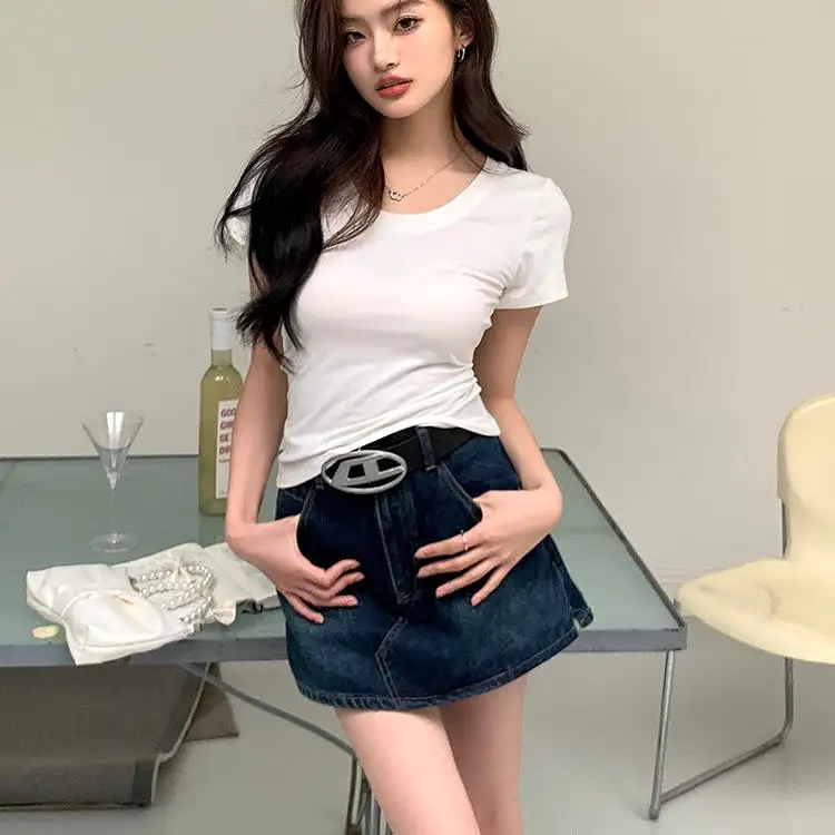 Dark Denim Skort