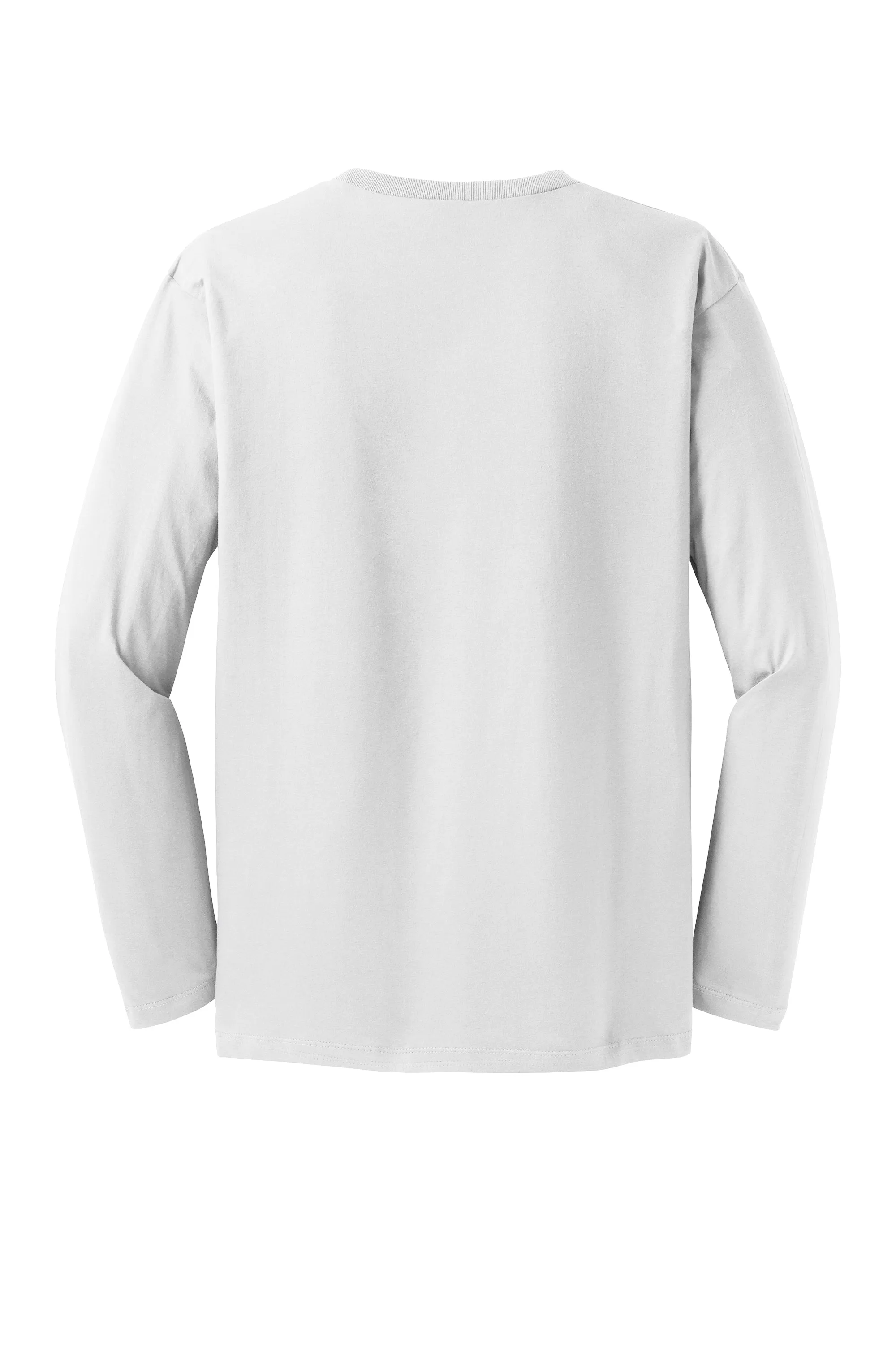 District Perfect Weight Long Sleeve Unisex Tee - Bright White