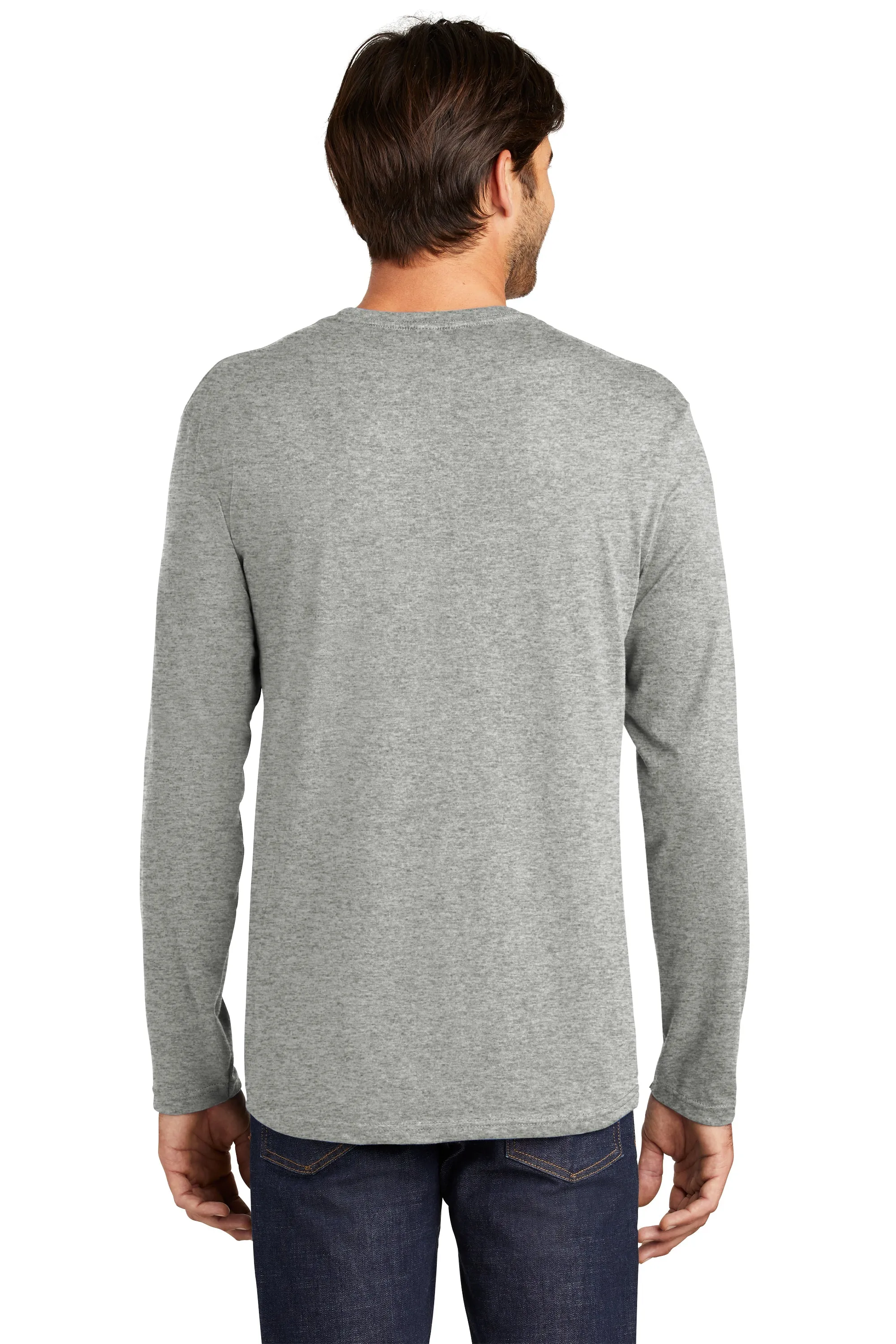 District Perfect Weight Long Sleeve Unisex Tee - Heathered Steel