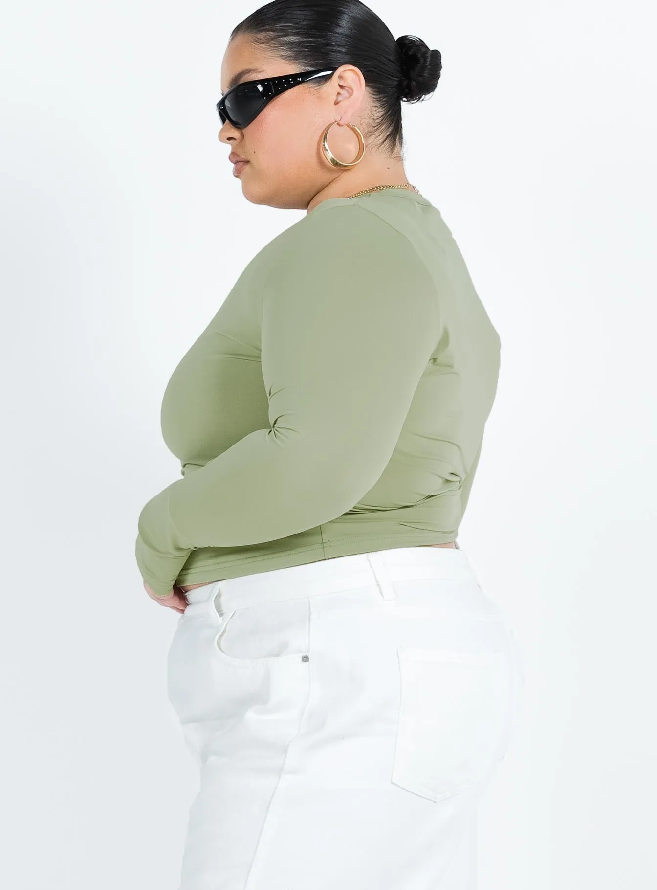 Farro  Long Sleeve Top Sage Curve