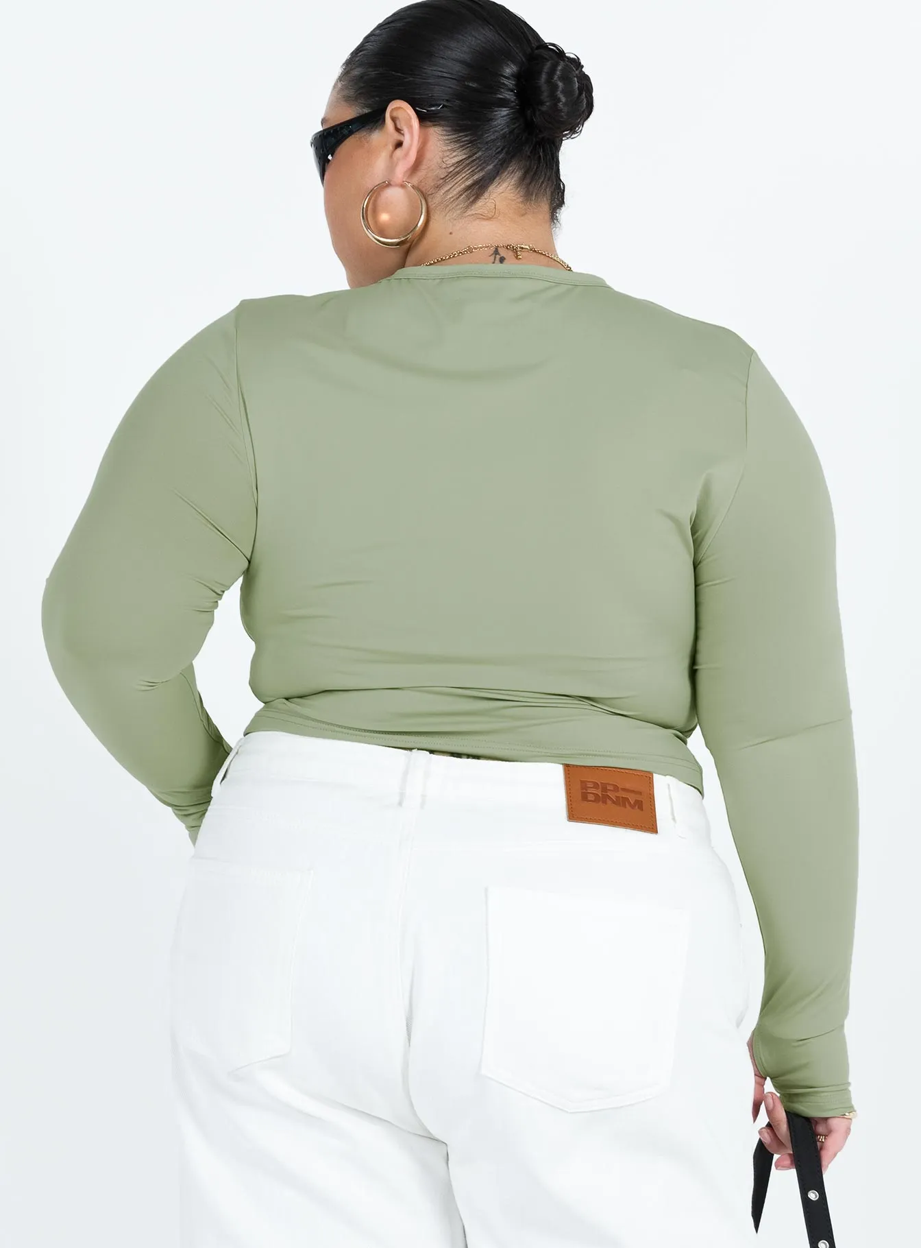 Farro  Long Sleeve Top Sage Curve