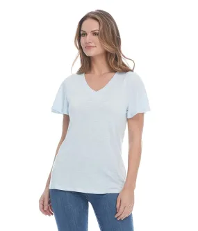 FDJ French Dressing Jeans Short Flare Sleeve V-Neck Top Women's