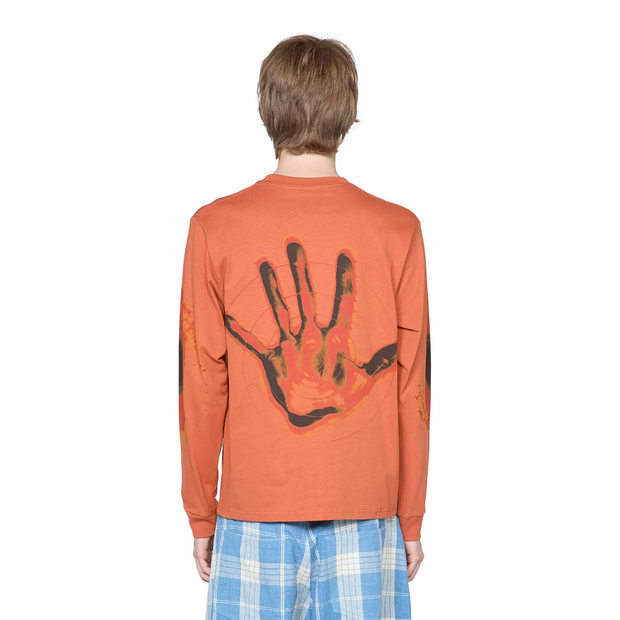 Gentle Longsleeve T-Shirt Burnt Orange Hand