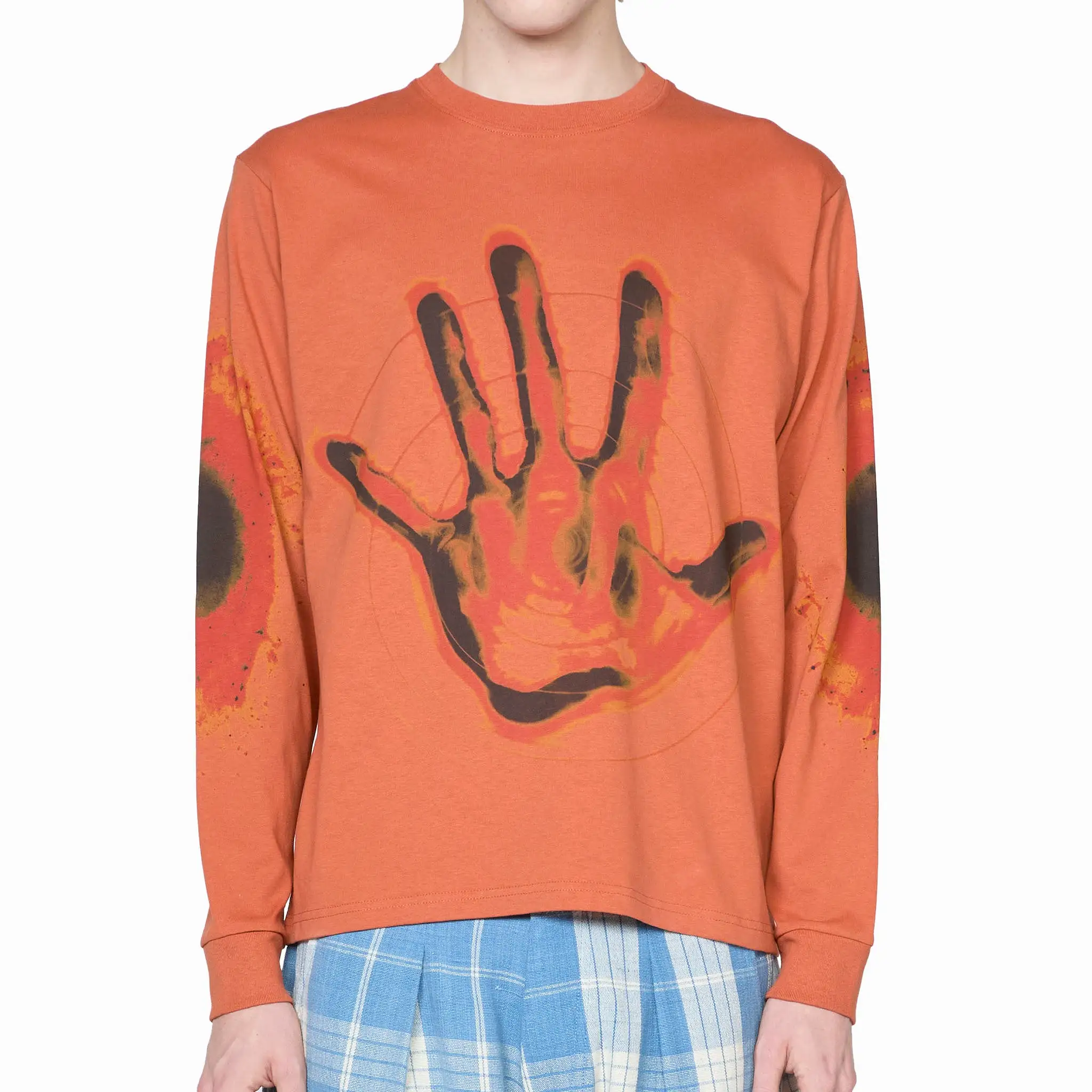 Gentle Longsleeve T-Shirt Burnt Orange Hand