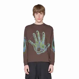 Gentle Longsleeve T-Shirt Chocolate Hand