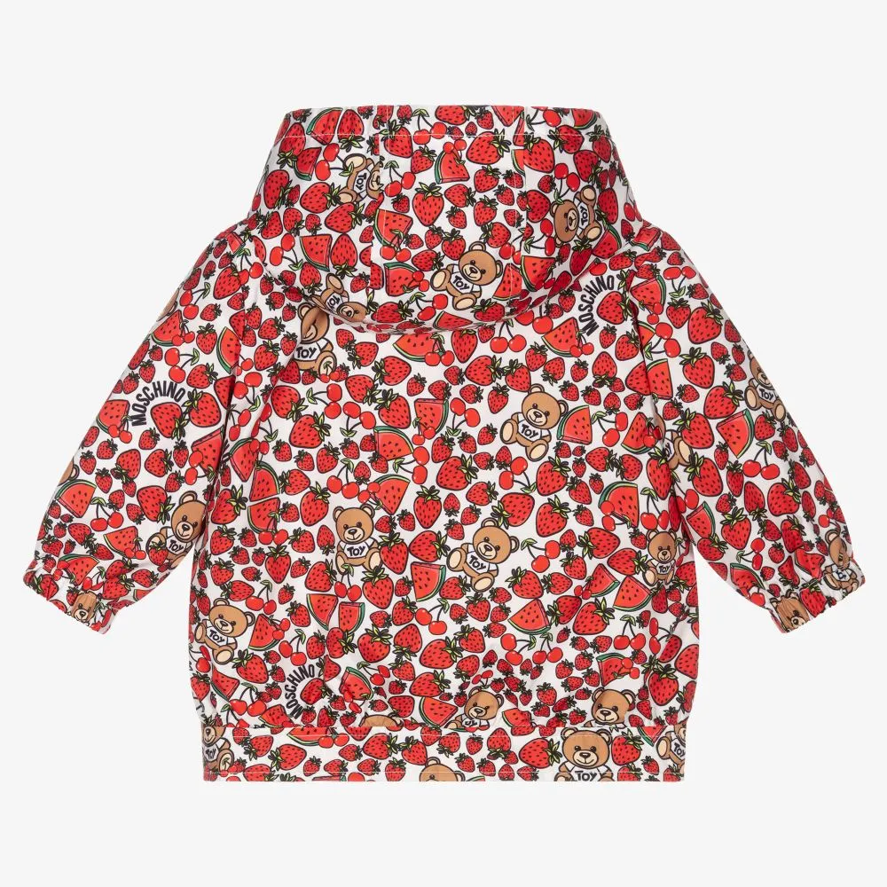 Girls Strawberry Print Coat