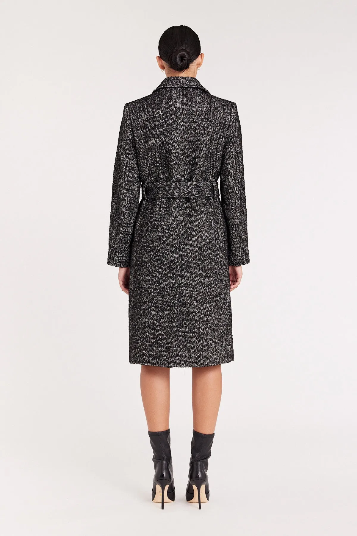 Greta Coat - Black/Ivory