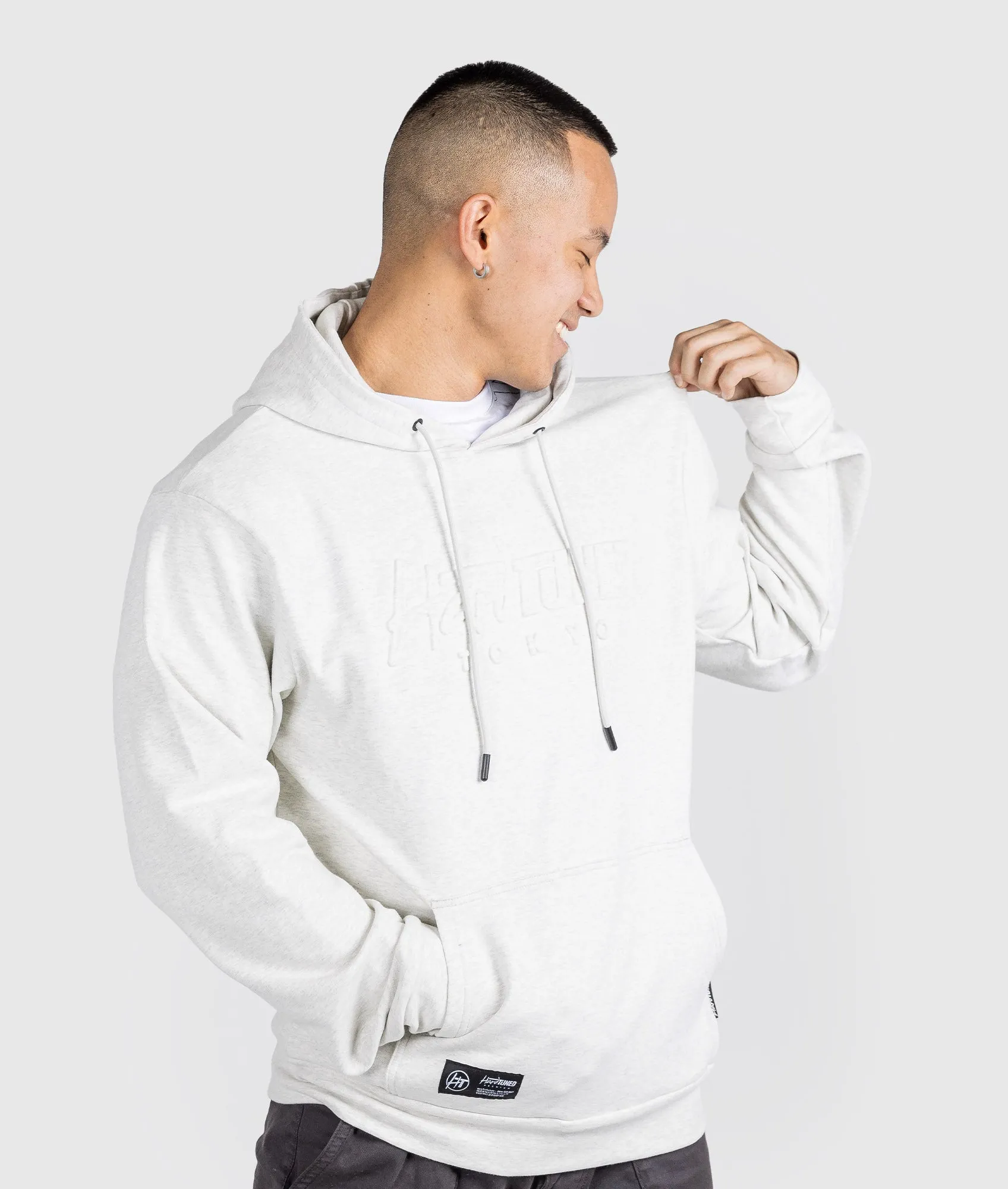 Hardtuned Embossed P1 Fleece Hoodie - White