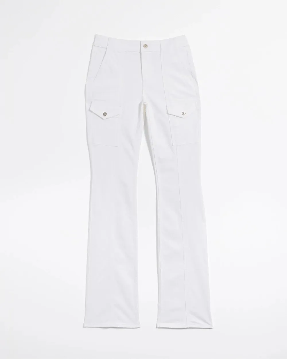 High-Rise Cargo Skinny Flare Jeans