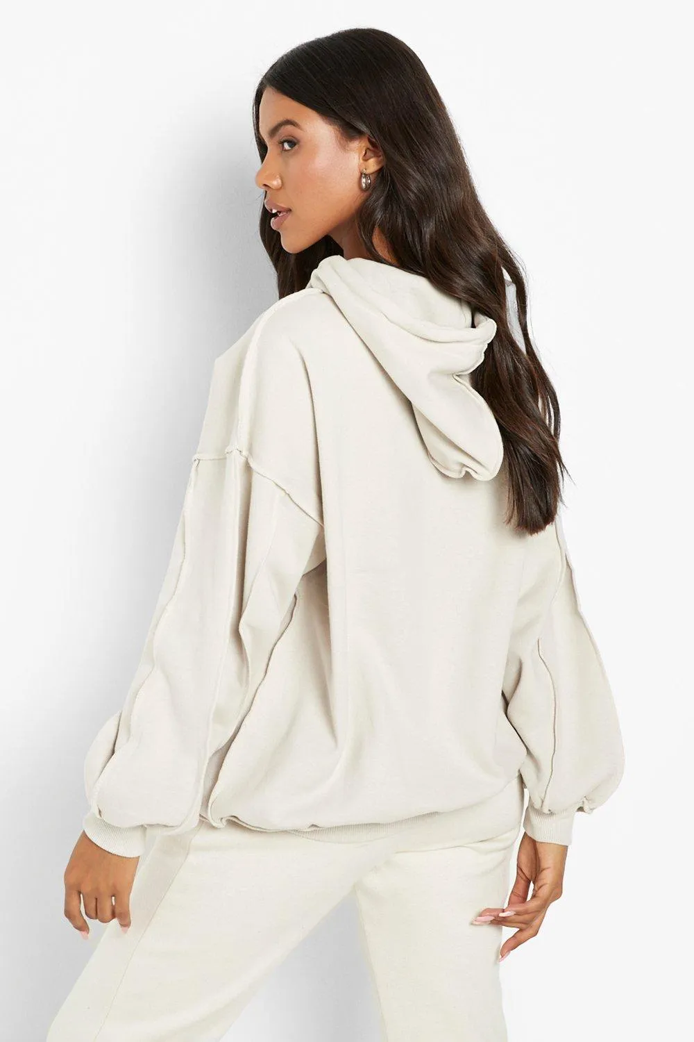 Hoodies & Sweatshirts | Exposed Seam Detail Hoodie | boohoo