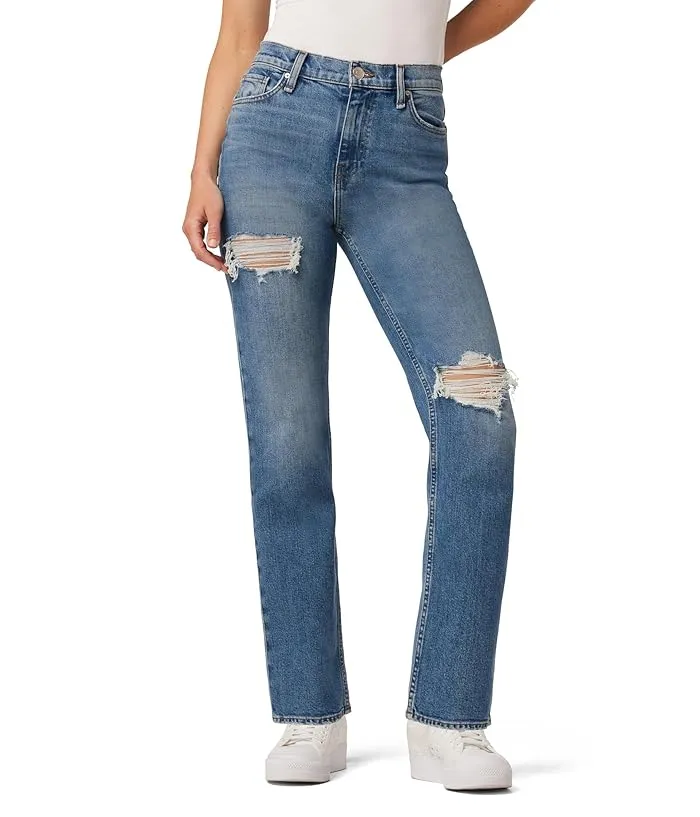 Hudson Jeans Remi High-Rise Straight in Destructed Lucent Women's