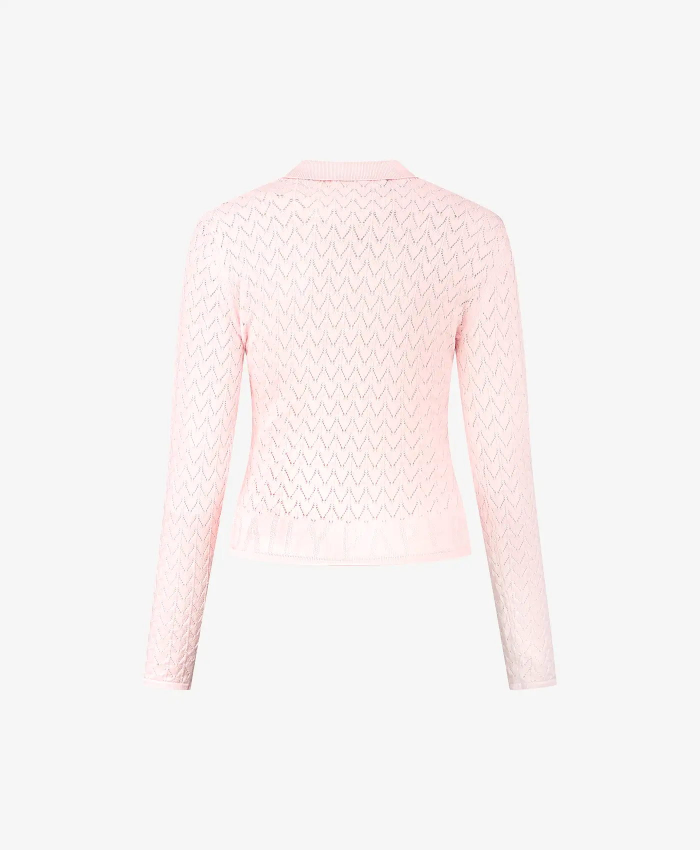 Ice Pink Ada Knit Longsleeve Polo