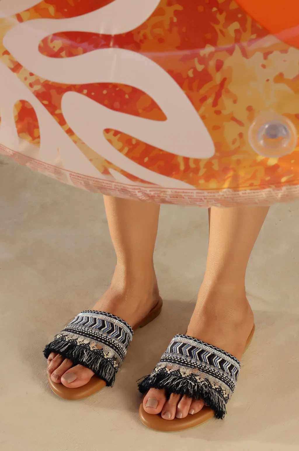 Indigo Embroidered Flats (Limited Stock)