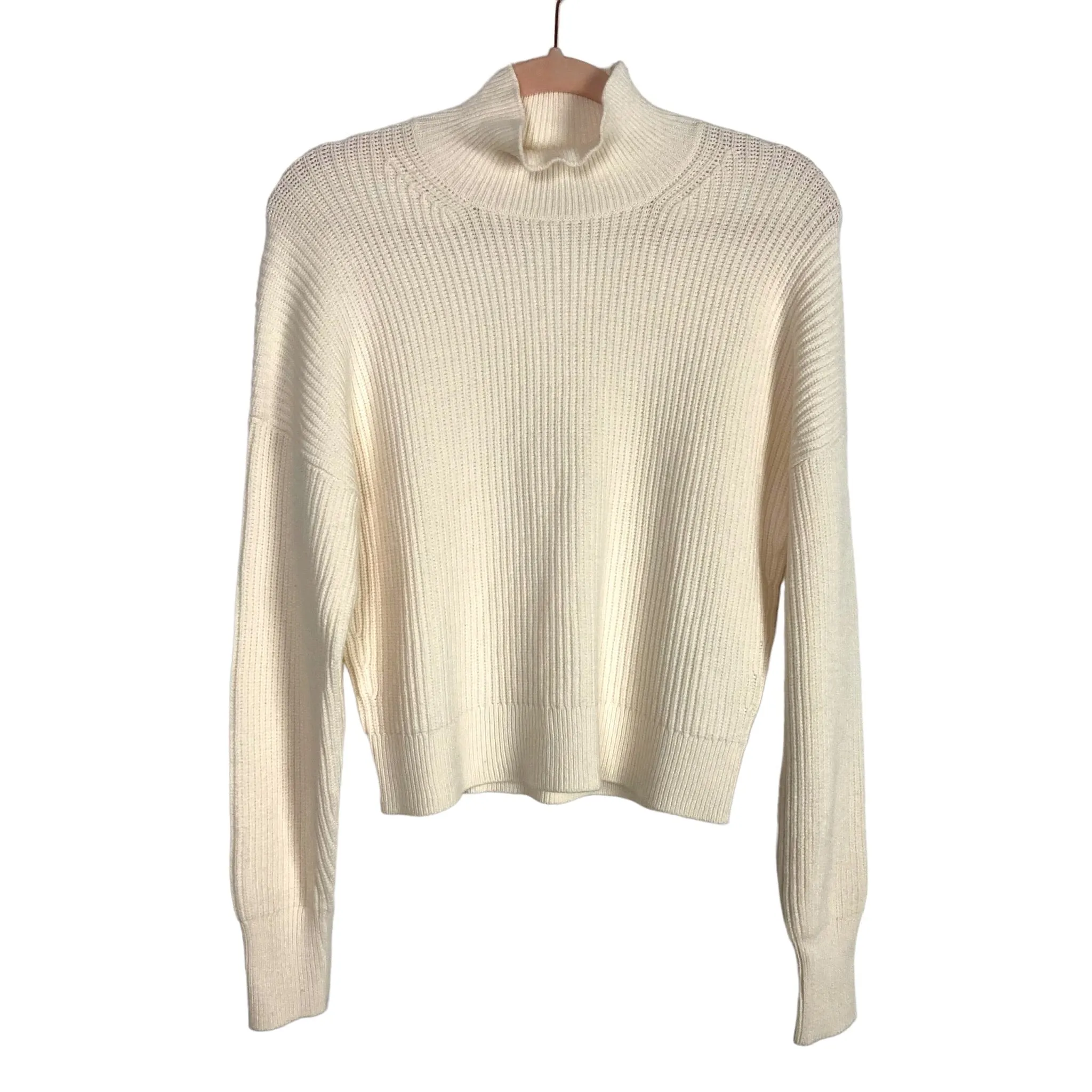 J Crew Cream Mock Neck Sweater- Size XS