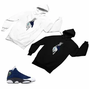 Jordan 13 flint grey Matching Custom Designed Hoodies JD 13-18-4