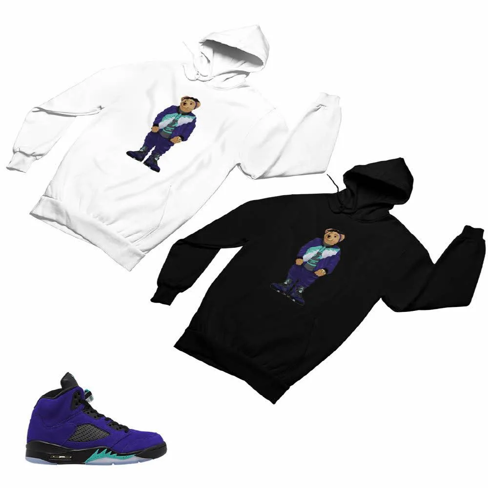 Jordan 5 Alternate Grape Matching Custom Designed Hoodies JD 5-2-8-14