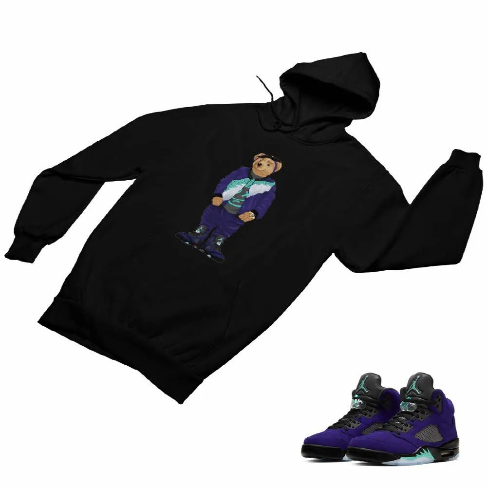 Jordan 5 Alternate Grape Matching Custom Designed Hoodies JD 5-2-8-14