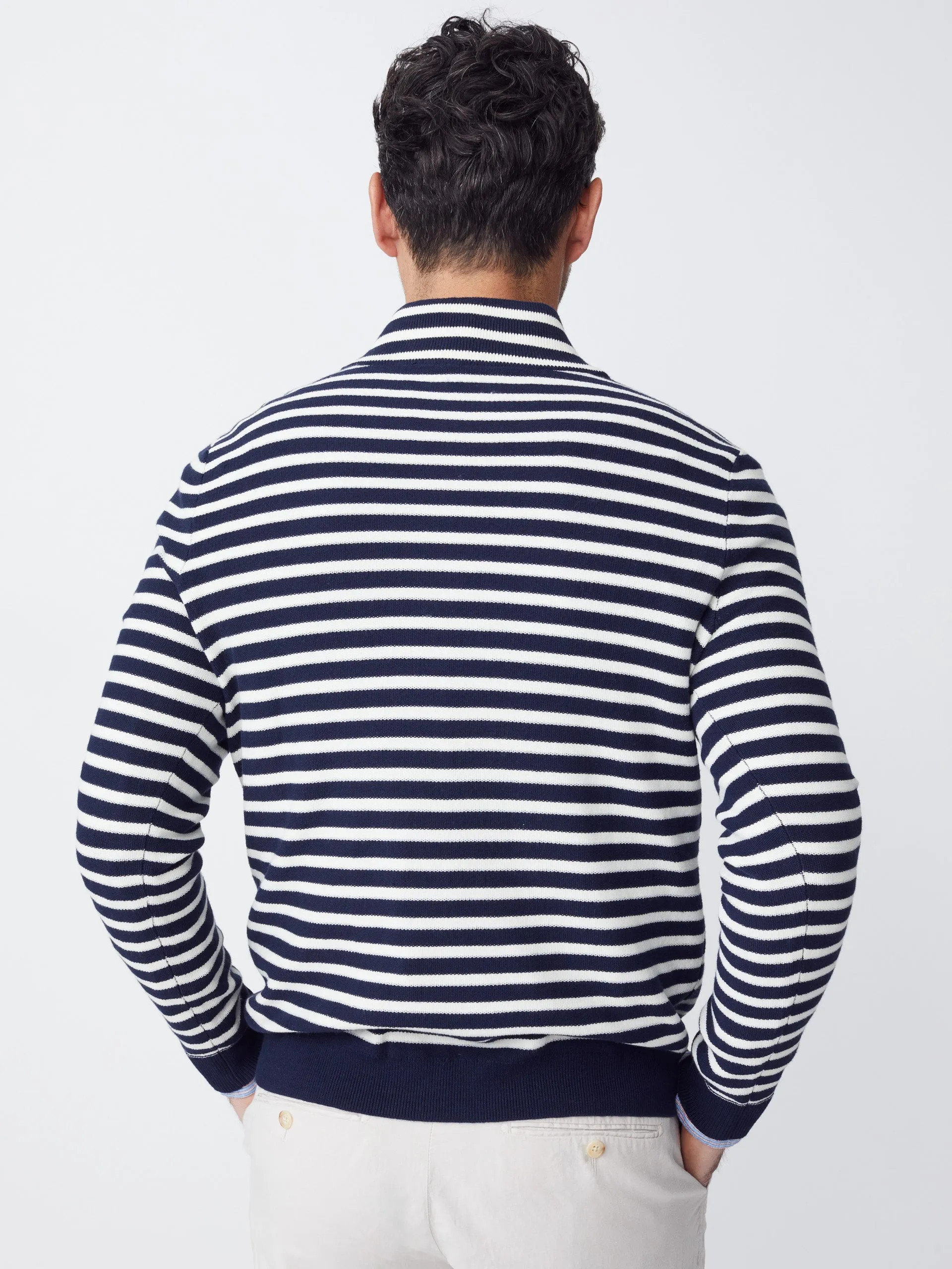 Kendall 1/4 Zip Sweater in Stripe