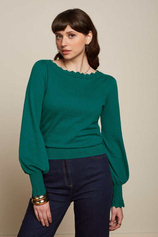 King Louie - Audrey Cotton Top - Antique Green