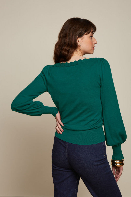 King Louie - Audrey Cotton Top - Antique Green