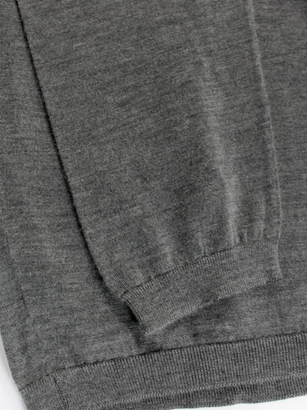 Kiton Cashmere Silk Sweater Charcoal Gray V-Neck XXL / EUR 56