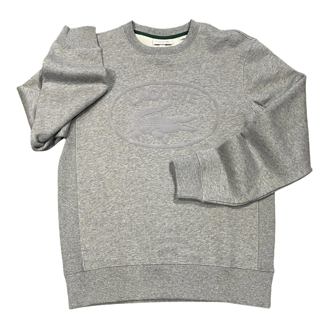 LACOSTE LOOSE-FIT OVERSIZED LOGO FLEECE SWEATSHIRT -Men’s- GREY CHINE