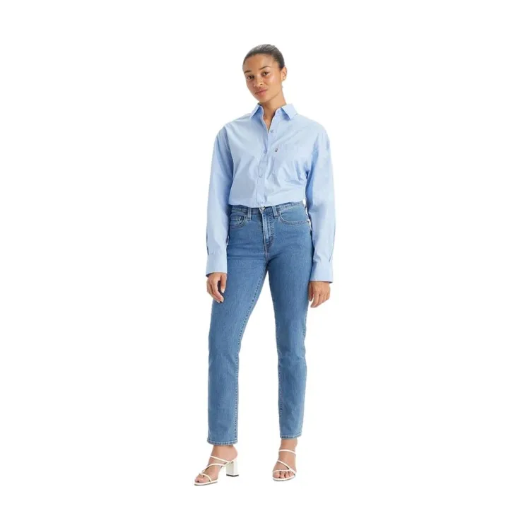 LEVI'S 724 188830277 Women's High Rise Slim Straight Jeans Donna Blu We Have Arrived