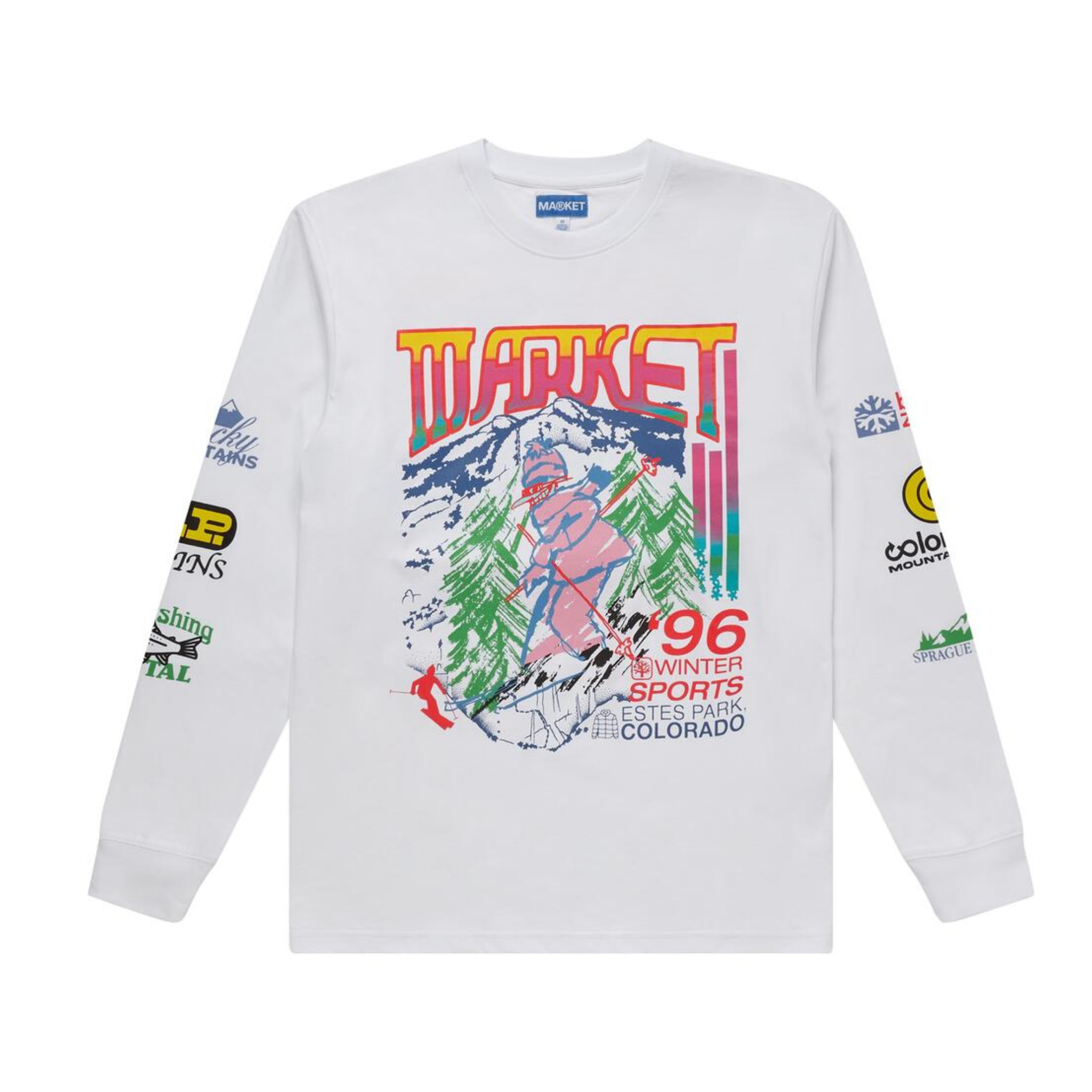 Market Below Zero Longsleeve T-shirt (White)